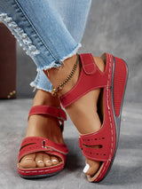 Women's Platform Wedge Sandals Open Toe Ankle Strap – Night Out