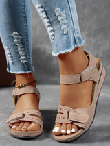 Women's Platform Wedge Sandals Open Toe Ankle Strap – Night Out