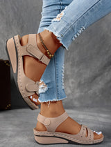 Women's Platform Wedge Sandals Open Toe Ankle Strap – Night Out