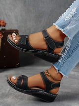 Women's Platform Wedge Sandals Open Toe Ankle Strap – Night Out