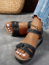 Women's Platform Wedge Sandals Open Toe Ankle Strap – Night Out