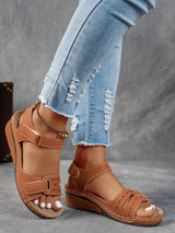 Women's Platform Wedge Sandals Open Toe Ankle Strap – Night Out