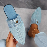 Women's Pointed Toe Mule Loafers Slip On Flat – Versatile Daily Use