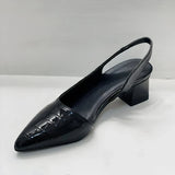 Women's Pointed Toe Slingback Block Heels – Office Going Out