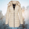 Women’s Puffer Jacket High Neck Horizontal Quilting Long Sleeves – Cold-Weather Travel