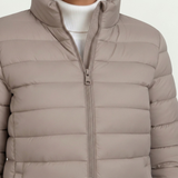 Women's Puffer Jacket Stand Collar Zip Front Long Sleeve – Travel Days