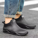 Women's Rain Ankle Boots Waterproof Slip On Rounded Toe – Rainy Weather Wear