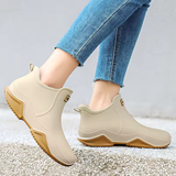 Women's Rain Ankle Boots Waterproof Slip On Rounded Toe – Rainy Weather Wear