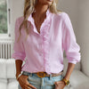 Women's Ruffle Trim Blouse Long Sleeve V Neck – Office Style