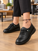 Women’s Shoes Round Toe Lace-Up Stitched Panels – Neighborhood Shopping