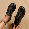 Women’s Shoes Round Toe Lace-Up Stitched Panels – Neighborhood Shopping