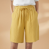 Women's Shorts Tie Front Wide Leg Side Pockets Mid Length – Farmers Market