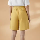 Women's Shorts Tie Front Wide Leg Side Pockets Mid Length – Farmers Market