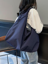 Women's Shoulder Bag Oversized Tote Zip Pocket Wide Strap – Travel