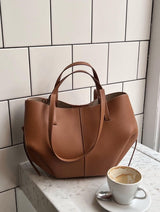 Women's Shoulder Tote Bag Carryall Double Handle Open Top – Work Commute