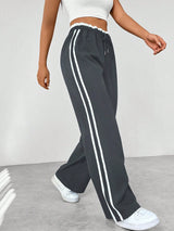 Women's Side Stripe Sweatpants Elastic Waist – Everyday Workout