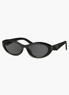 Women's Slim Oval Sunglasses Tinted Lens Pointed Frame – Beach Vacation