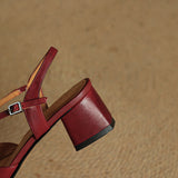 Women's Slingback Heels Cross Strap Square Toe – Office Wear Casual