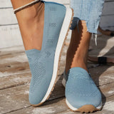 Women's Slip-On Shoes Closed Toe Low Top Knit – Street Style