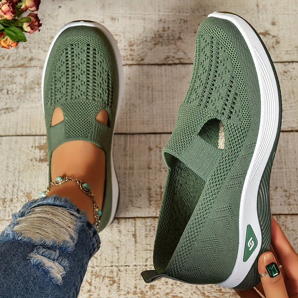 Women's Slip-On Shoes Low Top Closed Toe Knit – Walking Everyday