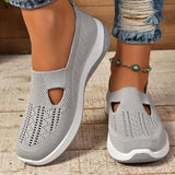 Women's Slip-On Shoes Low Top Closed Toe Knit – Walking Everyday