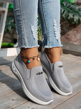 Women's Slip-On Shoes Low Top Closed Toe Knit – Work Casual Everyday