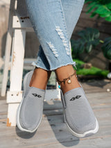 Women's Slip-On Shoes Low Top Closed Toe Knit – Work Casual Everyday