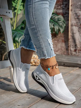 Women's Slip-On Shoes Low Top Closed Toe Knit – Work Casual Everyday
