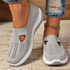 Women's Slip On Walking Shoes Knit Cutout Round Toe – Casual Walking