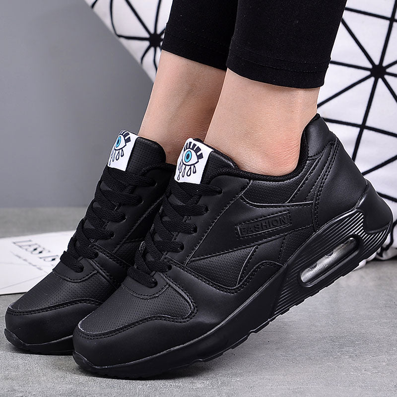 Women's Sneakers Eye Graphic Lace Up Low Top Raised Sole – Everyday Wear