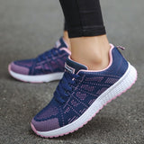 Women's Sneakers Knit Mesh Lace Up Low Top – Gym Training Daily Run