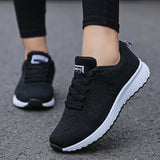 Women's Sneakers Knit Mesh Lace Up Low Top – Gym Training Daily Run