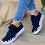 Women’s Sneakers Lace Up Perforated Panel Platform Sole – Bookstore Visit
