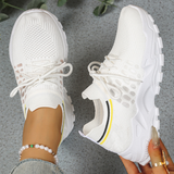 Women’s Sneakers Lace-Up Rounded Toe Textured Sole – Weekend Errands