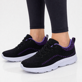 Women’s Sneakers Lace Up Textured Upper Thick Sole – Neighborhood Stroll