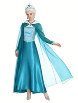 Women's Snow Queen Costume Dress Cloak Sleeve – Halloween Frost Gala