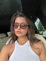 Women's Square Sunglasses Full Rim Tinted Lens – Beach Vacation