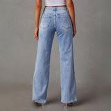 Women's Straight Leg Denim Jeans High Waist – Casual Everyday