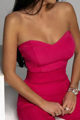 Women's Strapless Wide Leg Jumpsuit Sweetheart Neck – Cocktail Party