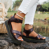 Women's Strappy Sandals Open Toe Ankle Buckle Platform – Summer Casual