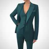 Women's Three Piece Suit Set Blazer Vest Trouser – Office Formal Wear