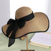 Women's Sun Hat Straw Oversized Wide Brim Round Crown – Summer Vacation