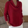 Women's Sweater Cowl Neck Long Sleeve Ribbed Hem – Coffee Date