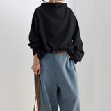 Women's Sweater Draped Neck Dropped Shoulder Long Sleeve – Coffee Stops