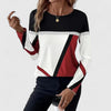 Women's Sweater Geometric Panel Crew Neck Long Sleeve – Weekend Outing