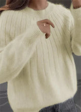 Women's Sweater Ribbed Crew Neck Long Sleeve Pullover – Daytime Plans