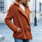 Women's Teddy Coat Double Breasted Lapel Collar – Weekend Getaway