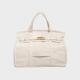 Women's Tote Bag Double Handle Front Strap Vertical Panels – Weekend Travel