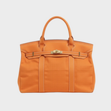 Women's Tote Bag Double Handle Front Strap Vertical Panels – Weekend Travel