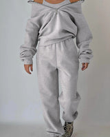 Women's Tracksuit Set Solid Tapered Leg Half Zip Mock Neck - Sporty Style